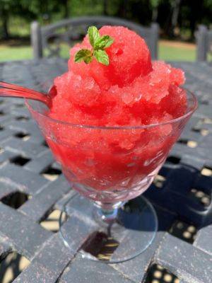 Lime and Mint Infused Watermelon Sorbet
